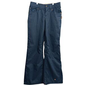 ALLYANCE GOLDEN GLOW Women's Snow Ski Pants Blue Small Flare Low Rise Waterproof